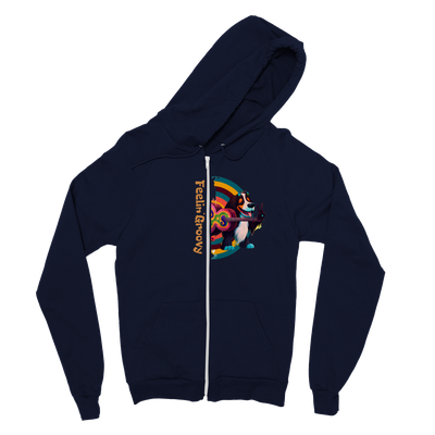 D`Bern Designe Feelin`Groovy Unisex Zip Hoodie / 4 colors