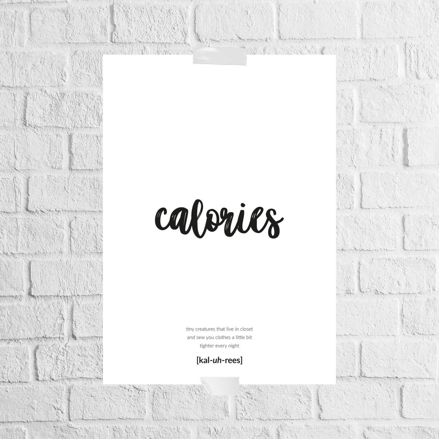 Calories | Poster (A3)