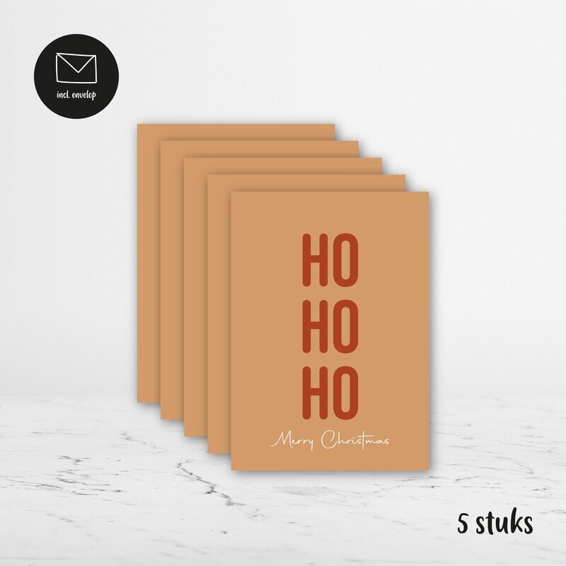 HO HO HO | Kaart (5 stuks)