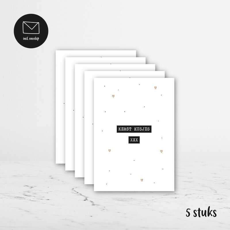 Kerst Kusjes | Kaart (5 stuks)