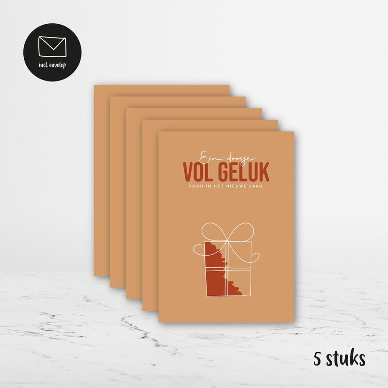 Doosje vol Geluk | Kaart (5 stuks)