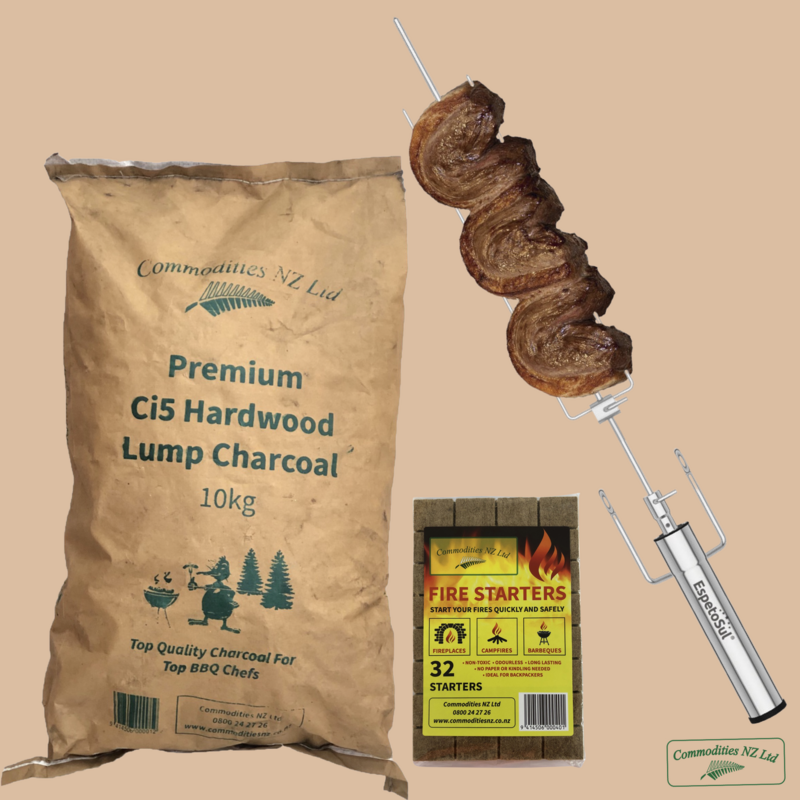 Combo Deal 1 - EspetoSul Rotisserie, Charcoal & Firelighters