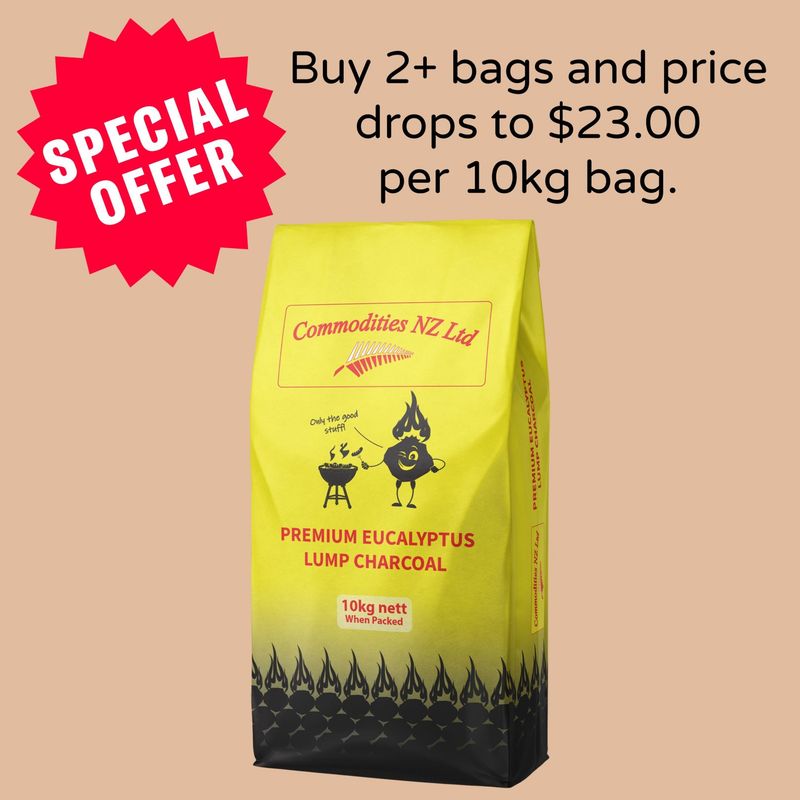 Commodities NZ Premium Eucalyptus Lump Charcoal 10kg