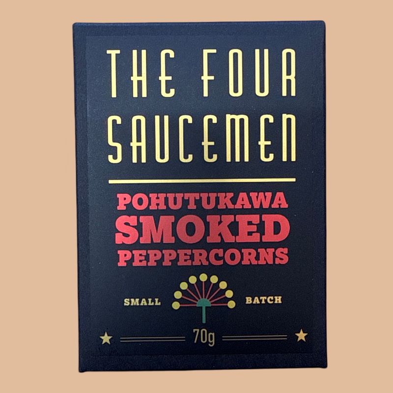 The Four Saucemen Pohutukawa Smoked Peppercorns 70g