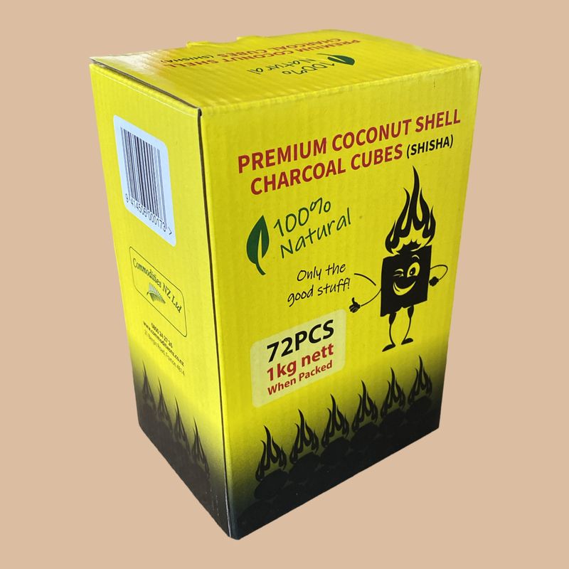 Commodities NZ Shisha Cubes 1kg (72 pcs)