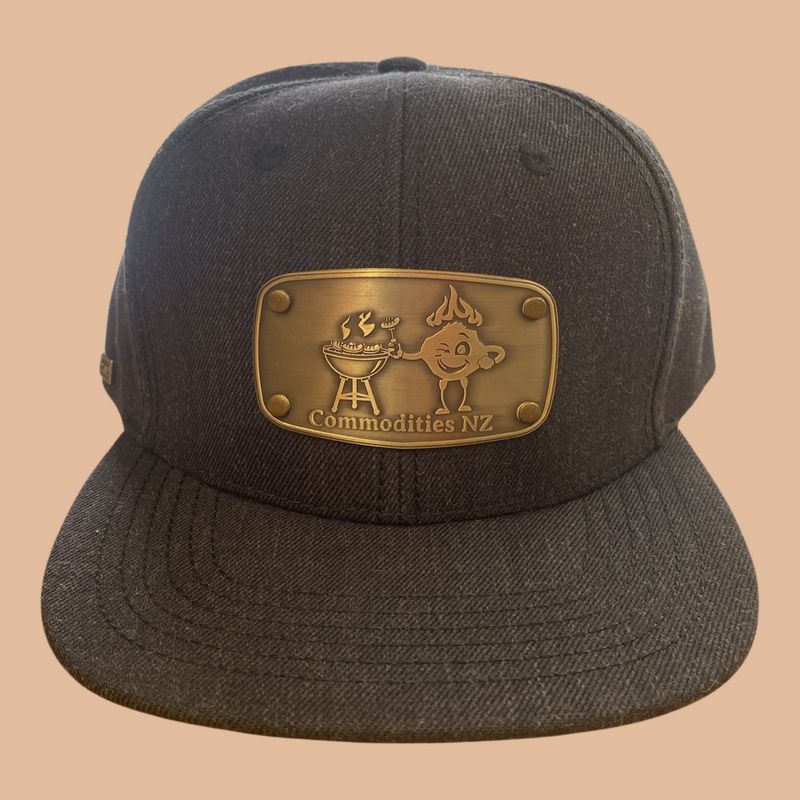 Commodities NZ Cap - Flat 6 Snapback Cap (Charcoal Grey)