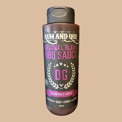 Rum and Que OG BBQ Sauce 640g Bottle Rum and Que OG BBQ Sauce 640g Bottle