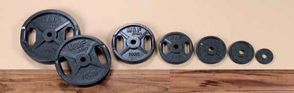 Gussscheibe, 10,00 kg mit Griff, grau