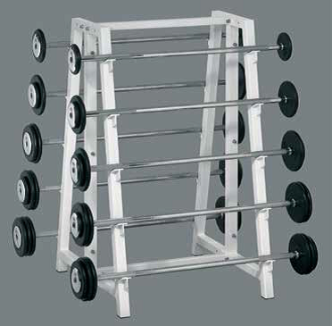 Langhantelständer mit 10 Ablagen, grau (barbell rack)