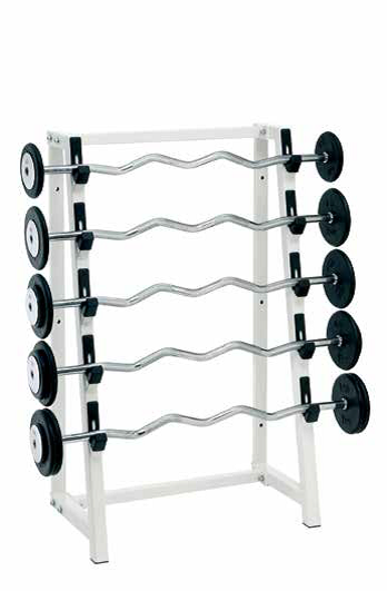 Langhantelständer zur Wandbefestigung mit 5 Ablagen (barbell rack)