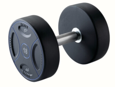 Polyurethan Hanteln von 2 kg - 60 kg (Steigerung 2 kg  / 2,5 kg) blaue Stripe-Line