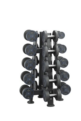 Ablage vertikal inkl. Polyurethan Hantelsatz von 2 kg - 20 kg