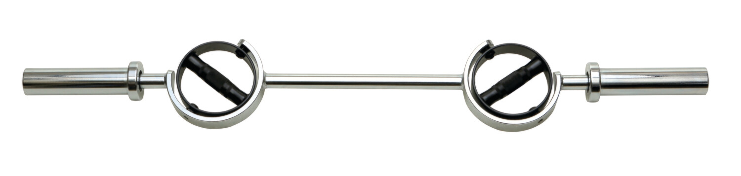 Olympic Hantelstange 120 cm chrom mit drehbaren Griffen