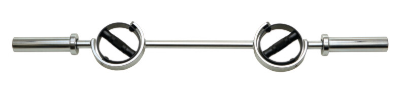 Olympic Hantelstange 120 cm chrom mit drehbaren Griffen