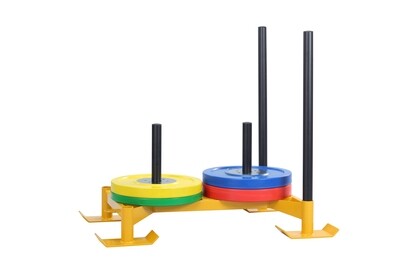 Gewichtsschlitten / Sled - gelb (ohne Scheiben)