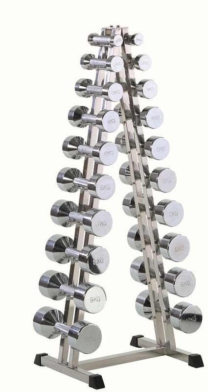 Chromständer für 10 Paar Chromhanteln (ohne Hanteln)