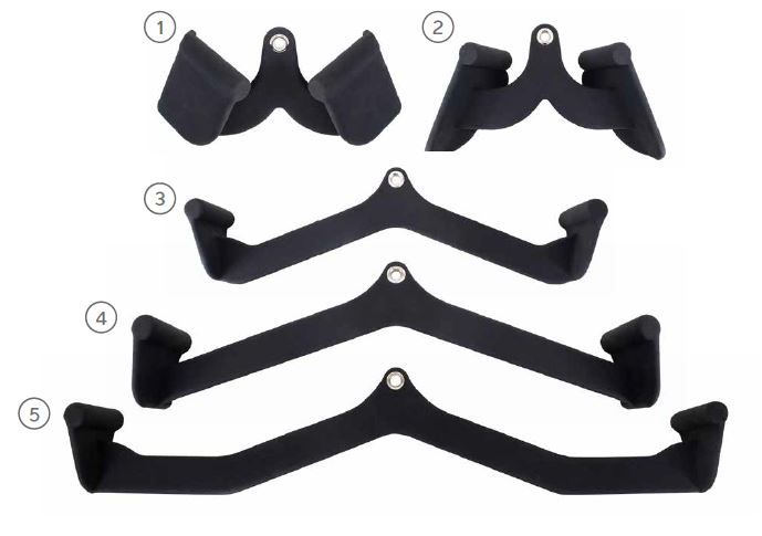 Power-Grip-Set ( 5 Griffe) mit rutschfestem Überzug schweißresistent