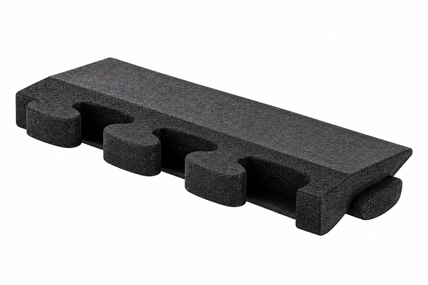 Randplatte abgeschrägt für Bodenbelag "Puzzle 3-D" (Platte 55 x 25 cm ) stark dämpfend , für Freihantel-/Trainingsbereich