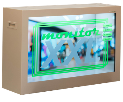 Vorführgerät - Transparente LCD Vitrine Touch