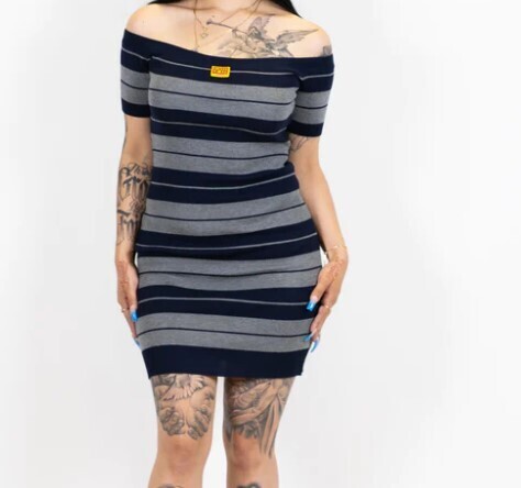 FB COUNTY SHORT SLEEVE OFF THE SHOULDER DRESS