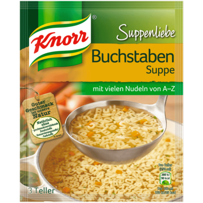 Knorr Alphabet Soup (Suppenliebe Buchstabensuppe) 2.9 oz (82g)