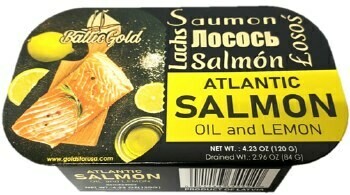 Baltic Gold Atlantic Salmon In Oil And Lemon 4.23 oz (120g)