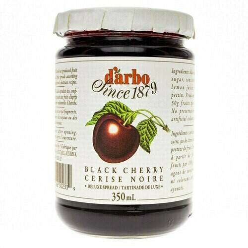 Darbo (D'arbo) Black Cherry Preserves 16 oz (454g)