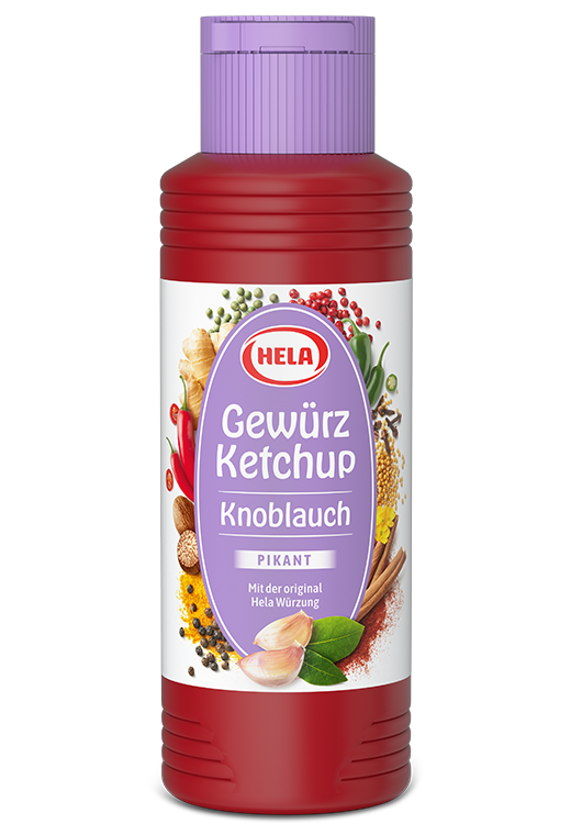 Hela Gewürz Ketchup Garlic (Knoblauch) (Purple Cap) 12.3 oz (348g)