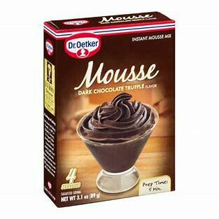 Dr. Oetker Mousse Dark Chocolate Truffle 4 servings 3.1 oz (89g)