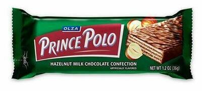 Olza Prince Polo Hazelnut Milk Chocolate Wafer (Wafelek) 1.2 oz (35g)