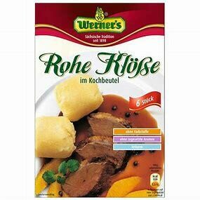 Werner's Raw Potato Dumplings (Rohe Klösse) in Boiling Bags 7 oz (200g)