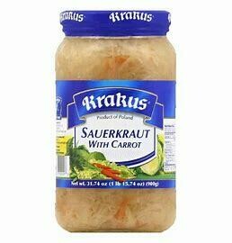 Krakus Sauerkraut with Carrots Jar 31.7 oz (900g)