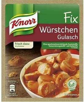 Knorr Fix Sausage (Würstchen) Gulasch (Goulasch) Mix 1.1 oz  (32g)