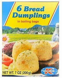 Dr. Willi Knoll 6 Bread Dumplings in Boiling Bags 7 oz (200g)