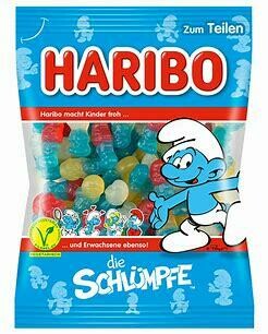 German Haribo Smurfs (die Schlümpfe) 7 oz  (200g)