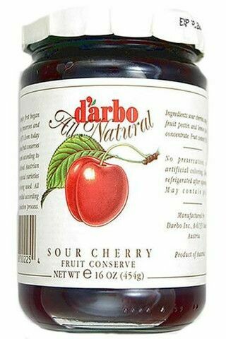 Darbo (D'arbo) Sour Cherry Preserves 16 oz (454g)