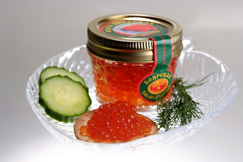 Salmon Caviar Boyarskaya Glass Jar 4 oz (100g)