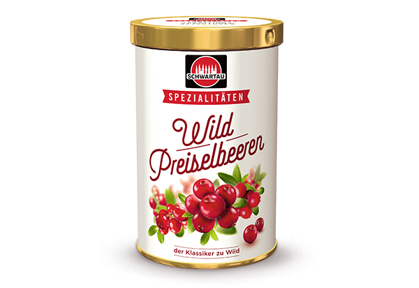 Schwartau Wild Cranberries Preserves (Wildpreiselbeeren) 11.6 oz (330g)
