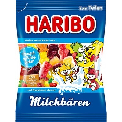 German Haribo Milk Bears (Milchbären) 7 oz (200g)