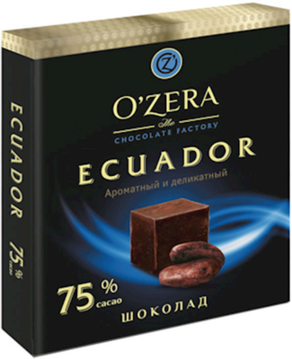 O'Zera Ecuador Chocolate 75% Cocoa 3.2 oz (90g)