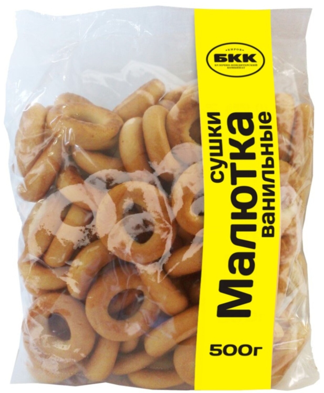 BKK Malutka Crisp Bread Rings with Vanilla (Sushki) 17.6 oz (500g)