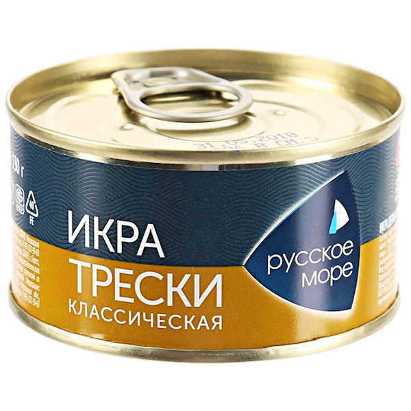 Russkoye More Classic Cod Caviar 4.6 oz (130g)