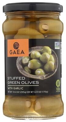 Gaea Garlic Stuffed Green Olives 6 oz (170g)