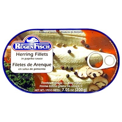 RügenFisch Herring Fillets in Paprika Sauce 7  oz (200g)