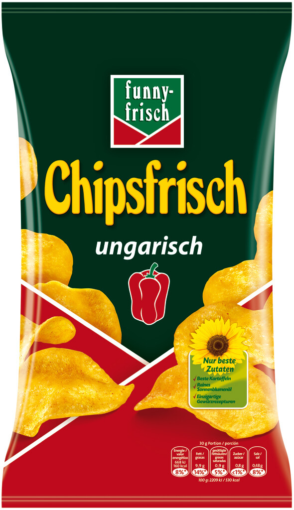 Funny Frisch Hungarian Chips (Chipsfrisch Ungarisch) 4.4 oz (175g)