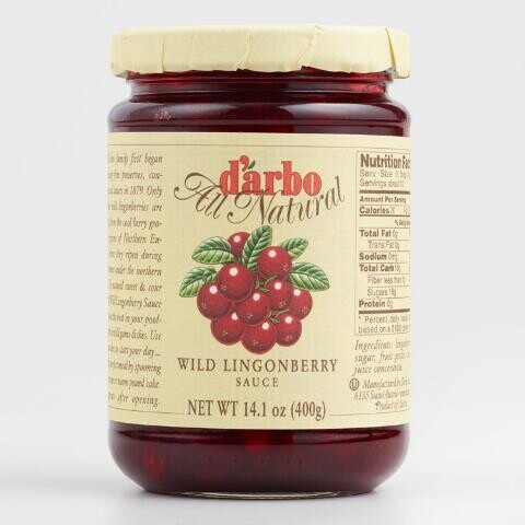 Darbo (D'arbo) Wild Lingonberry Preserves 16 oz (454g)