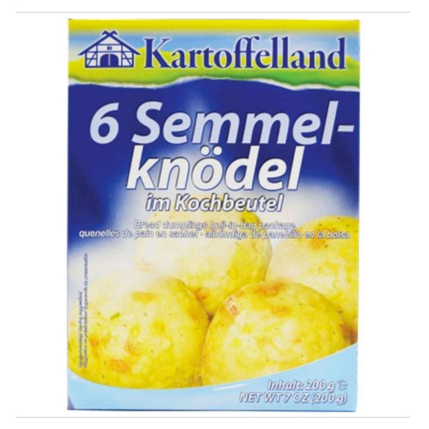 Kartoffelland 6 Bread Dumplings in Boil Bags (6 Semmel-Knödel im Kochbeutel) 7 oz (200g)