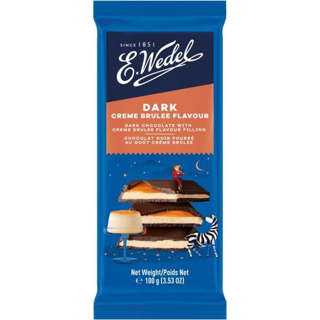 E. Wedel Dark Chocolate Crème Brulee Flavor Filling (Gorzka o Smaku Crème Brûlée) 3.5 oz (100g)