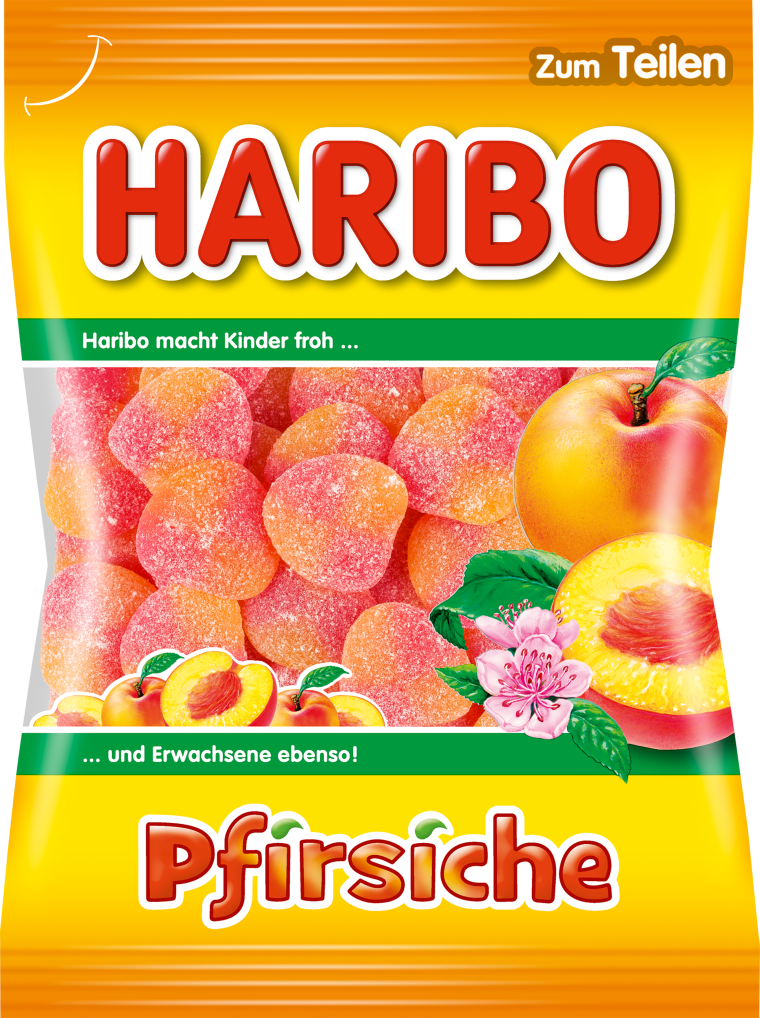German Haribo Peaches (Pfirsiche) 7 oz (200g)