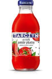 Tarczyn Spicy Tomato Juice (Sok Pomidorowy Pikantny) Bottle 11.2 oz (330ml)